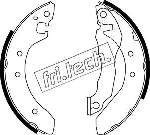 Fri.Tech. 1007.015 - Комплект тормозных колодок, барабанные autosila-amz.com