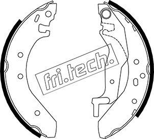 Fri.Tech. 1007.017 - Комплект тормозных колодок, барабанные autosila-amz.com