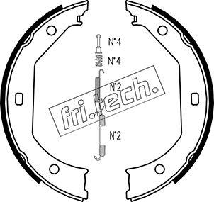 Fri.Tech. 1019.027K - Комплект тормозов, ручник, парковка autosila-amz.com