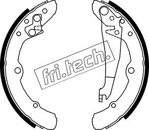 Fri.Tech. 1016.020 - Комплект тормозных колодок, барабанные autosila-amz.com