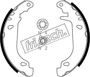 Fri.Tech. 1088.216 - Комплект тормозных колодок, барабанные autosila-amz.com