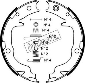 Fri.Tech. 1088.237K - Комплект тормозов, ручник, парковка autosila-amz.com