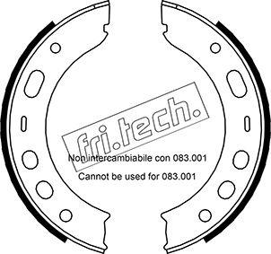 Fri.Tech. 1083.002 - Комплект тормозов, ручник, парковка autosila-amz.com