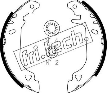 Fri.Tech. 1034.090S - Комплект тормозных колодок, барабанные autosila-amz.com