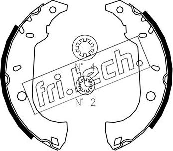 Fri.Tech. 1034.091S - Комплект тормозных колодок, барабанные autosila-amz.com