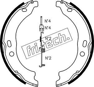 Fri.Tech. 1034.118K - Комплект тормозов, ручник, парковка autosila-amz.com