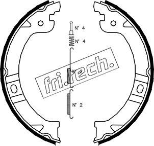 Fri.Tech. 1023.002K - Комплект тормозов, ручник, парковка autosila-amz.com