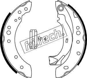 Fri.Tech. 1022.036 - Комплект тормозных колодок, барабанные autosila-amz.com