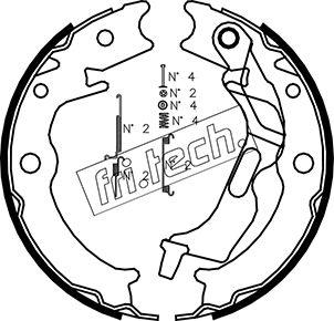 Fri.Tech. 1027.007K - Комплект тормозов, ручник, парковка autosila-amz.com