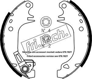 Fri.Tech. 1079.180Y - Комплект тормозных колодок, барабанные autosila-amz.com