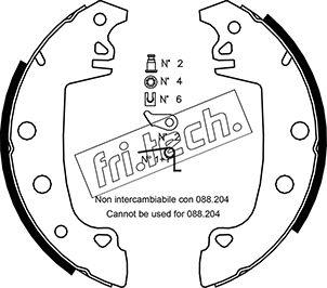 Fri.Tech. 1079.187K - Комплект тормозных колодок, барабанные autosila-amz.com