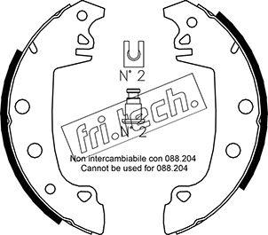 Fri.Tech. 1079.187 - Комплект тормозных колодок, барабанные autosila-amz.com