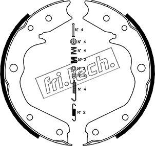 Fri.Tech. 1073.173K - Комплект тормозов, ручник, парковка autosila-amz.com