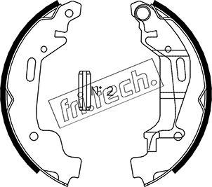 Fri.Tech. 1073.172 - Комплект тормозных колодок, барабанные autosila-amz.com
