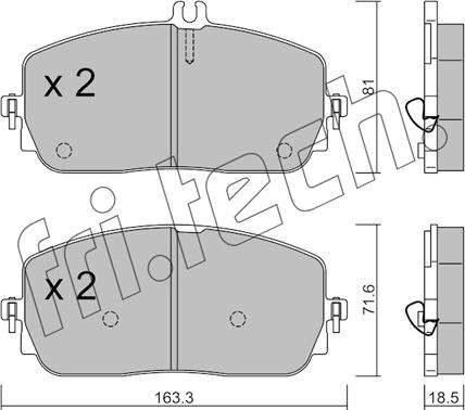 Fri.Tech. 1194.0 - Тормозные колодки, дисковые, комплект autosila-amz.com