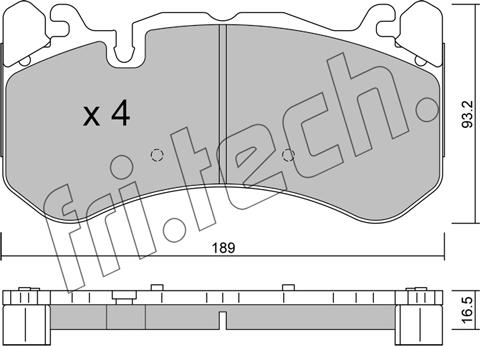 Fri.Tech. 1198.1 - Тормозные колодки, дисковые, комплект autosila-amz.com