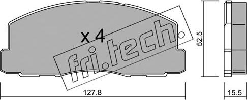 Fri.Tech. 116.0 - Тормозные колодки, дисковые, комплект autosila-amz.com