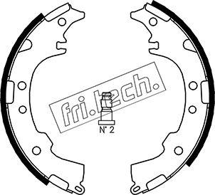 Fri.Tech. 1115.304 - Комплект тормозных колодок, барабанные autosila-amz.com