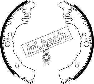 Fri.Tech. 1115.305 - Комплект тормозных колодок, барабанные autosila-amz.com