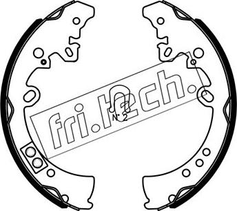 Fri.Tech. 1115.317S - Комплект тормозных колодок, барабанные autosila-amz.com