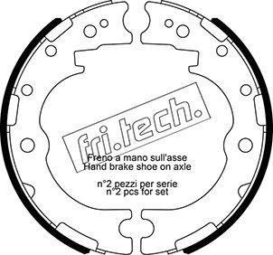Fri.Tech. 1115.332 - Комплект тормозов, ручник, парковка autosila-amz.com