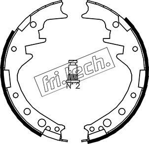 Fri.Tech. 1115.249 - Комплект тормозных колодок, барабанные autosila-amz.com