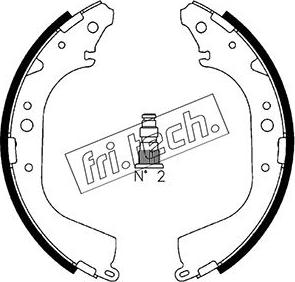 Fri.Tech. 1115.288 - Комплект тормозных колодок, барабанные autosila-amz.com