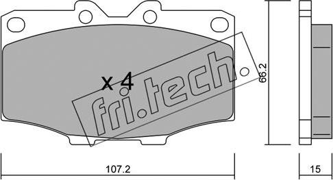 Fri.Tech. 111.0 - Тормозные колодки, дисковые, комплект autosila-amz.com