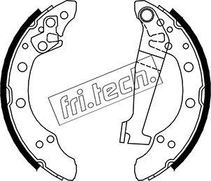 Fri.Tech. 1124.274 - Комплект тормозных колодок, барабанные autosila-amz.com