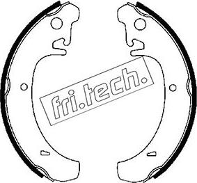 Fri.Tech. 1122.004 - Комплект тормозных колодок, барабанные autosila-amz.com
