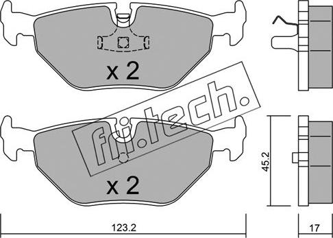 Fri.Tech. 185.0 - Тормозные колодки, дисковые, комплект autosila-amz.com