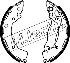 Fri.Tech. 1253.747 - Комплект тормозных колодок, барабанные autosila-amz.com