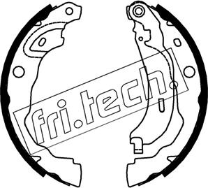 Fri.Tech. 1253.753 - Комплект тормозных колодок, барабанные autosila-amz.com