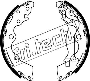 Fri.Tech. 1253.739 - Комплект тормозных колодок, барабанные autosila-amz.com