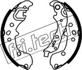 Fri.Tech. 1253.720 - Комплект тормозных колодок, барабанные autosila-amz.com