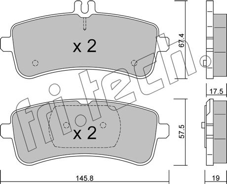 Fri.Tech. 1200.0 - Тормозные колодки, дисковые, комплект autosila-amz.com