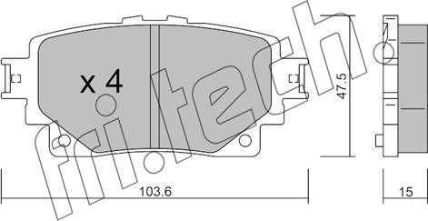 Fri.Tech. 1229.0 - Тормозные колодки, дисковые, комплект autosila-amz.com