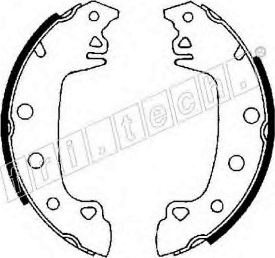 Fri.Tech. 17017 - Комплект тормозных колодок, барабанные autosila-amz.com