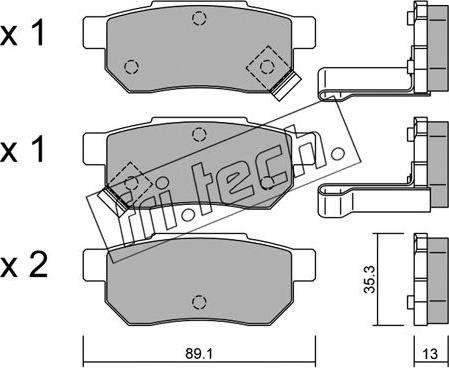 Fri.Tech. 173.1 - Тормозные колодки, дисковые, комплект autosila-amz.com