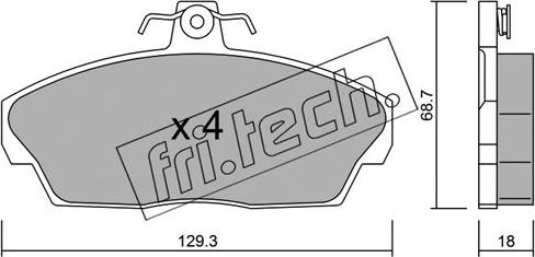 Fri.Tech. 177.1 - Тормозные колодки, дисковые, комплект autosila-amz.com