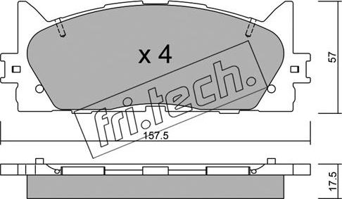 Fri.Tech. 899.0 - Тормозные колодки, дисковые, комплект autosila-amz.com