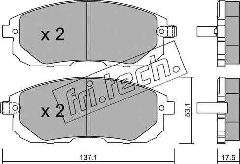 Fri.Tech. 893.1 - Тормозные колодки, дисковые, комплект autosila-amz.com