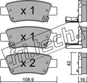 Fri.Tech. 806.0 - Тормозные колодки, дисковые, комплект autosila-amz.com