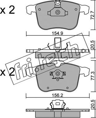 Fri.Tech. 829.0 - Тормозные колодки, дисковые, комплект autosila-amz.com