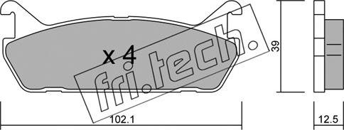 Fri.Tech. 399.0 - Тормозные колодки, дисковые, комплект autosila-amz.com