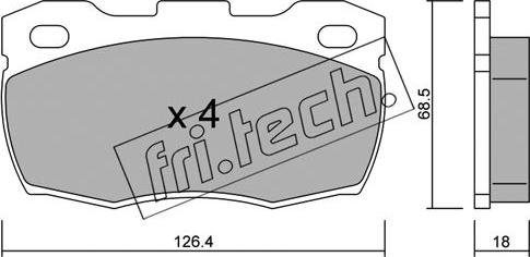 Fri.Tech. 361.0 - Тормозные колодки, дисковые, комплект autosila-amz.com