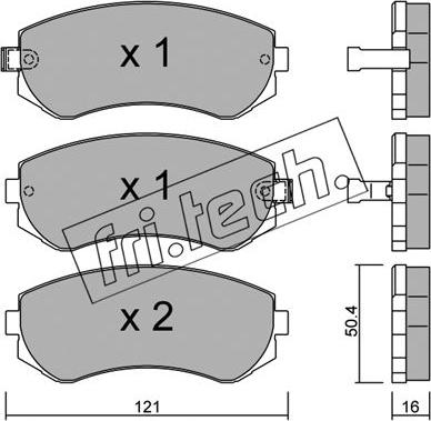 Fri.Tech. 313.0 - Тормозные колодки, дисковые, комплект autosila-amz.com