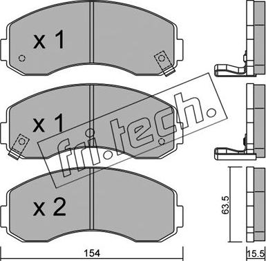 Fri.Tech. 386.0 - Тормозные колодки, дисковые, комплект autosila-amz.com