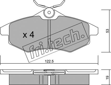 Fri.Tech. 337.0 - Тормозные колодки, дисковые, комплект autosila-amz.com