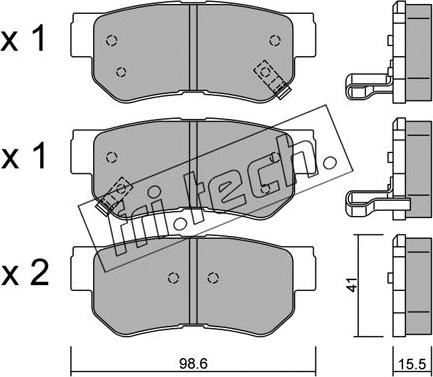 Fri.Tech. 374.0 - Тормозные колодки, дисковые, комплект autosila-amz.com